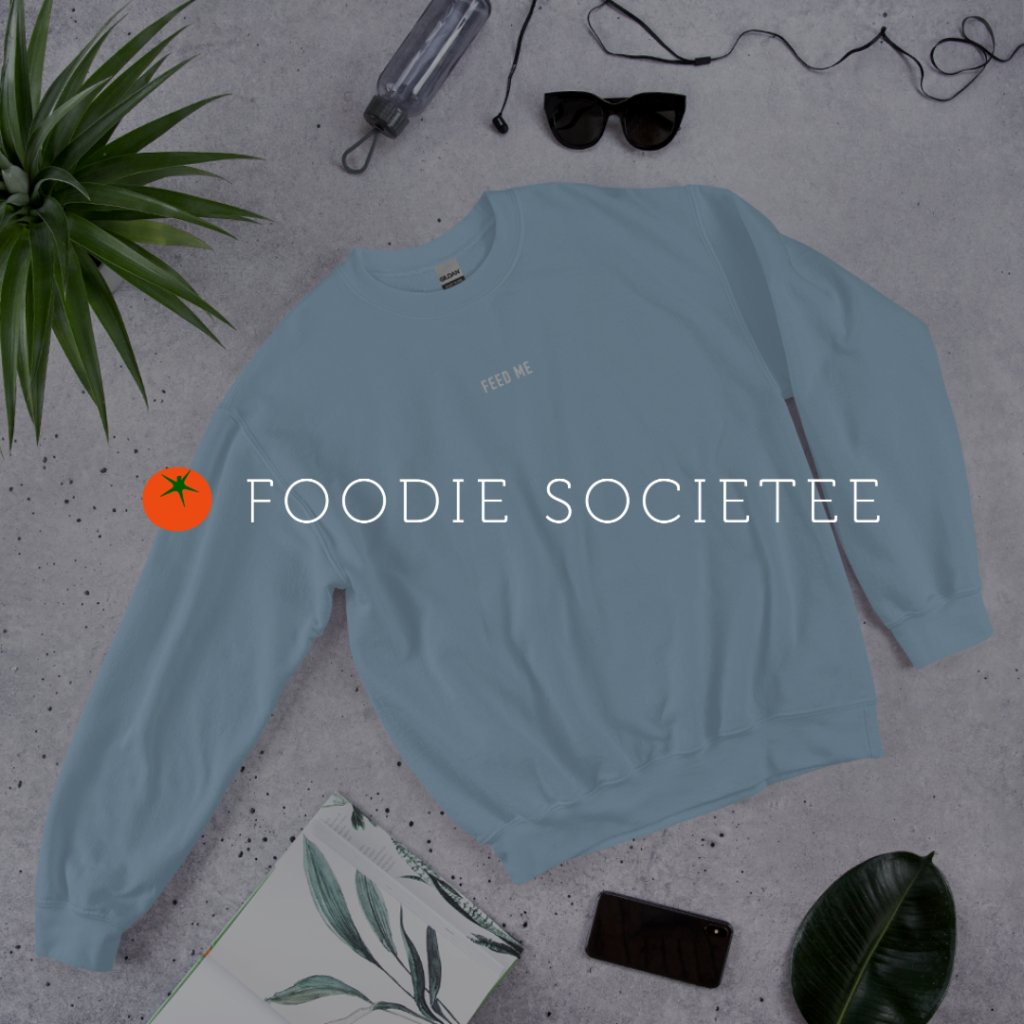 Foodie Societee t-shirt and logo mockup Foodie Societee t-shirt and logo mockup