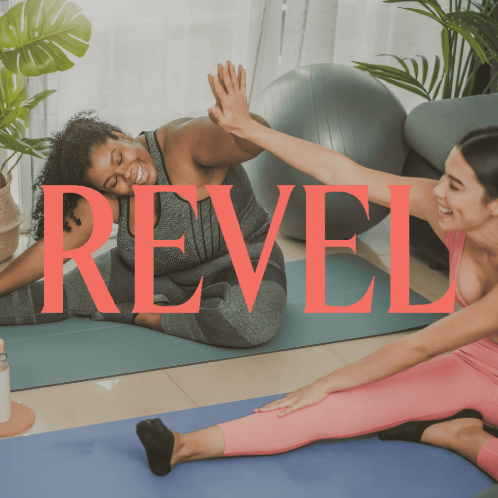 Revel 3rd logo by Salted Branding Revel logo on background
